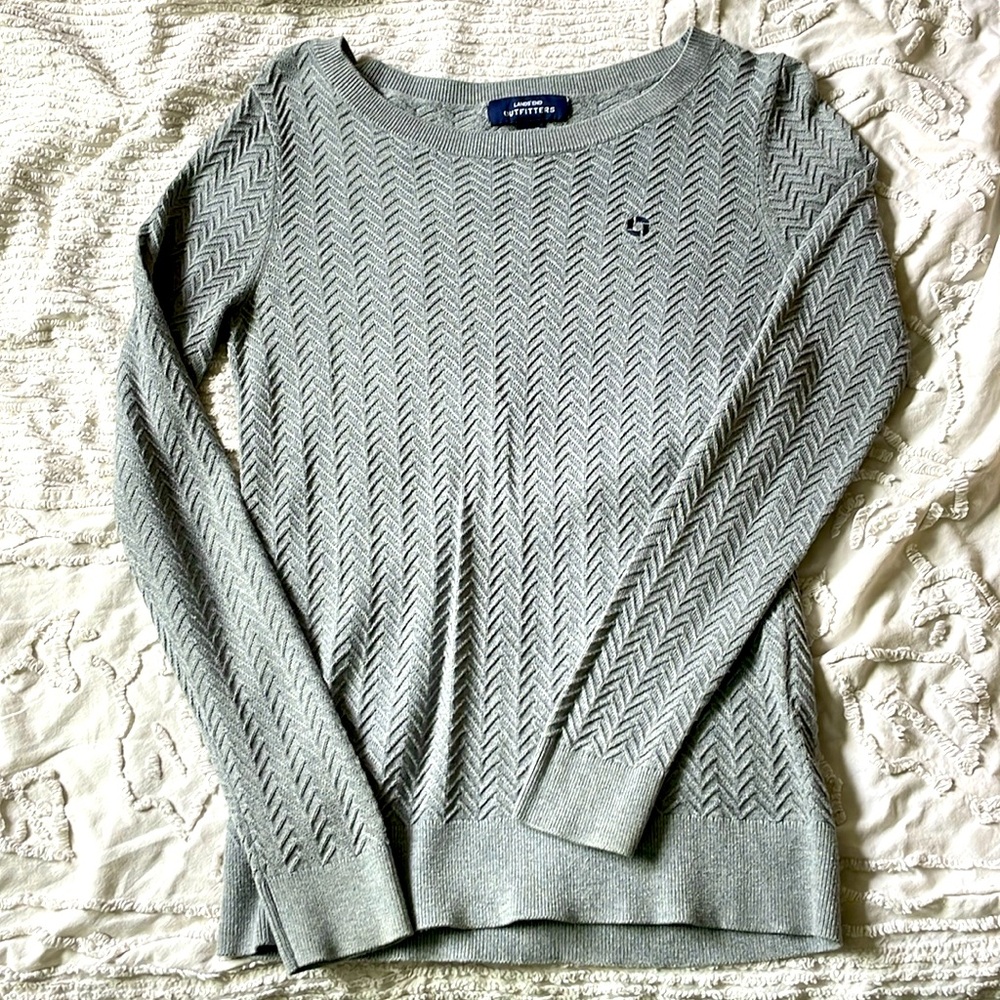 CHASE BANK LANDS END OUTFITTERS long sleeve sweater